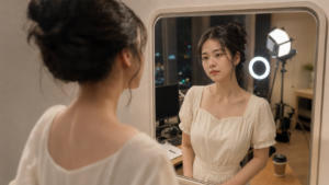 直播助理 Kelly 在收工後 | 溫馨靜謐的鏡中倒影